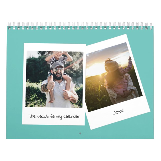 Retro-fotofamiljkalender för snabbfotofamilj kalender (Omslag)
