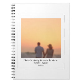 Retro-fotoparvänner namn anpassningsbar  anteckningsbok