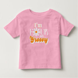Retro Four Ever Groovy Girls 4-årsdag T Shirt