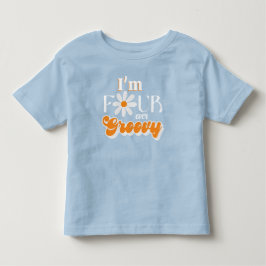 Retro Four Ever Groovy Pojkar 4-årsdag T Shirt