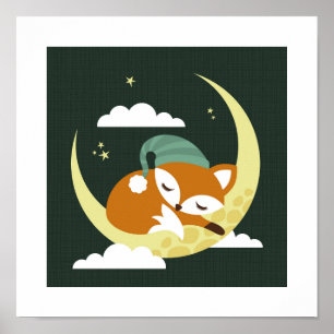Retro Fox Poster utskrift