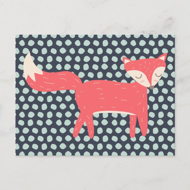 Retro Fox Vykort (Framsida)