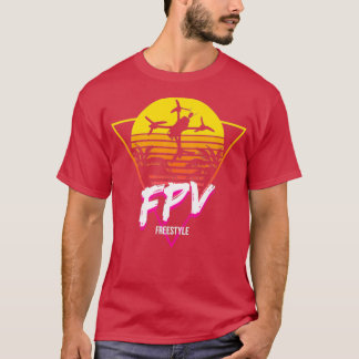 Retro FPV Freestyle Drone Pilot T Shirt
