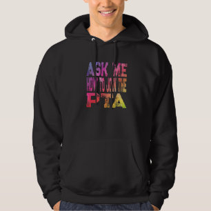 Retro fråga mig hur man Går med Pta-föräldralärare Hoodie