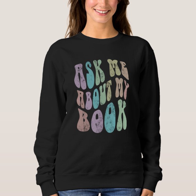 Retro FRÅGA MIG om MY BOK Publishing Author Event T Shirt (Framsida)