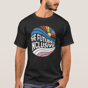 Retro Framtiden är inkluderande LGBT Flagga Gay pr T Shirt