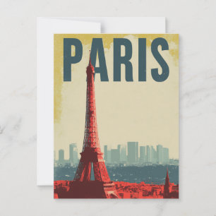 Retro från Paris Eiffel torn Vykort