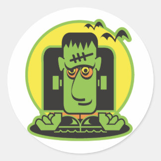 retro Frankenstein-design Runt Klistermärke