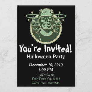 Retro Frankenstein partyinbjudningar Inbjudningar