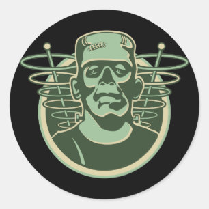 Retro Frankenstein Runt Klistermärke
