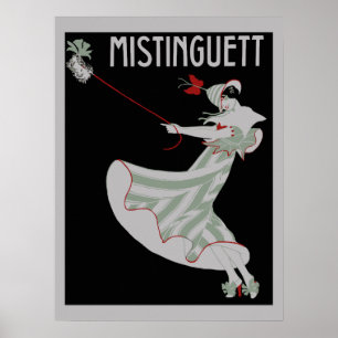 Retro Fransk 1920s stil Mistinguett 2 Poster