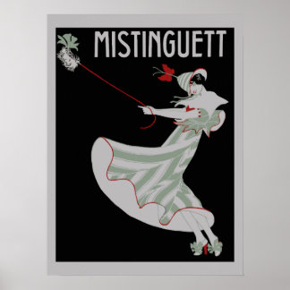 Retro Fransk 1920s stil Mistinguett 2 Poster
