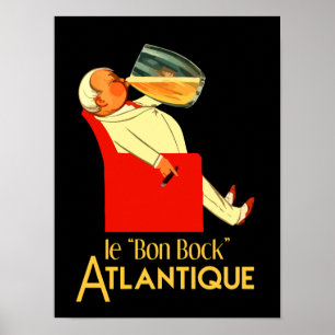 Retro Fransk Beer och Le Bon Bock (ny) Poster