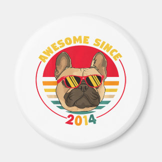 Retro Fransk Bulldog Fantastisk sedan 2014 Magnet