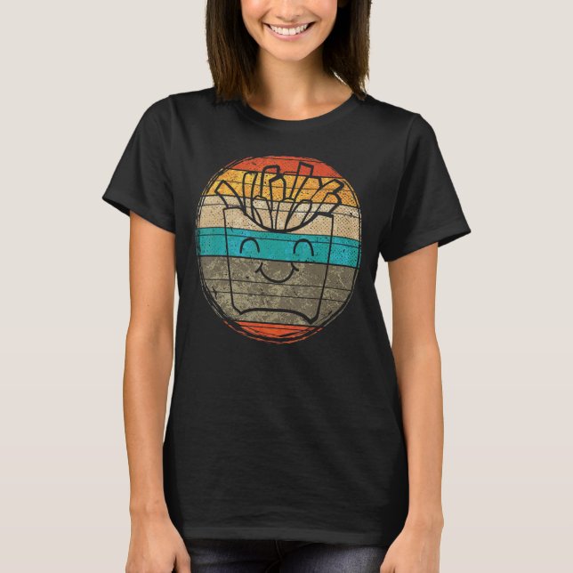 Retro Fransk Fries 1 T Shirt (Framsida)