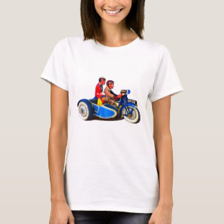 RETRO FRANSK MOTOROCYCLE + SIDECAR T-SHIRT