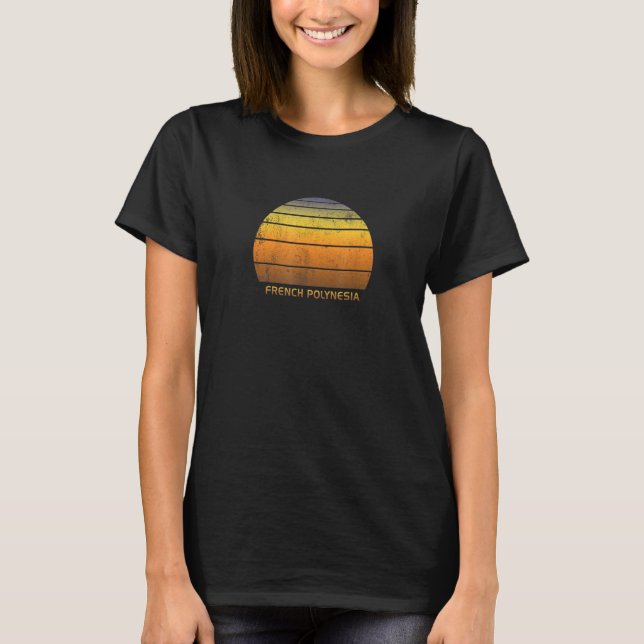 Retro Fransk Polynesia T Shirt (Framsida)