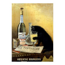 Retro-fransken poster "absinthe bourgeois"