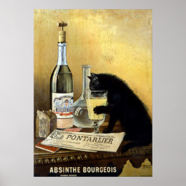 Retro-fransken poster "absinthe bourgeois"