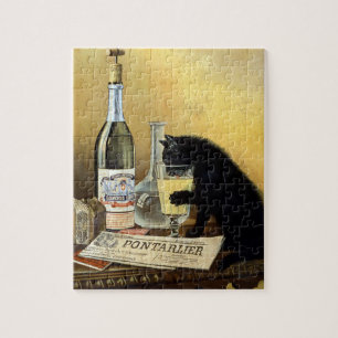 Retro-fransken poster "absinthe bourgeois" pussel