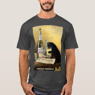 Retro-fransken poster "absinthe bourgeois" t shirt