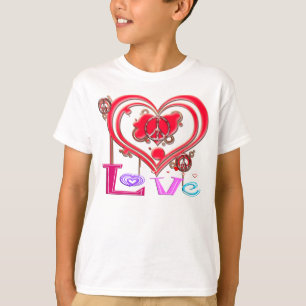 Retro fred & kärlek t shirt