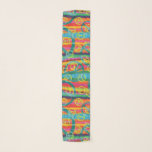 Retro fredssymboler för regnbågeTiefärg Sjal<br><div class="desc">Uppliva upp din garderob med denna chic chiffonscarf. Randarna och fredssymboler för stil för färg för tie för retro designsärdrag de ljusa i en regnbåge av färger som däribland är röda som är rosa,  turkos,  grönt,  blått,  lilor,  orangen och gult.</div>