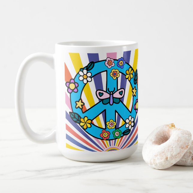 Retro Fredstecken Kaffemugg (Med munk)