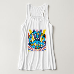 Retro Fredstecken Linne Med Racerback