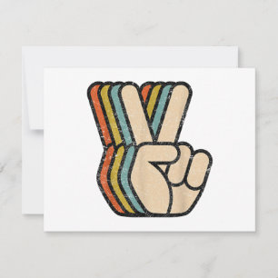 Retro Fredstecken V Finger Vintage 60s 70:s 80-sek Julkort