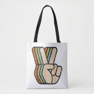 Retro Fredstecken V Finger Vintage 60s 70:s 80-sek Tygkasse
