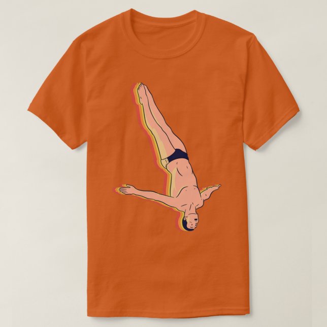 Retro Free Dive T Shirt (Design framsida)