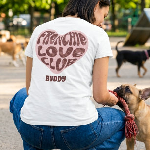 Retro Frenchie Love Club Skräddarsydd T-shirt med