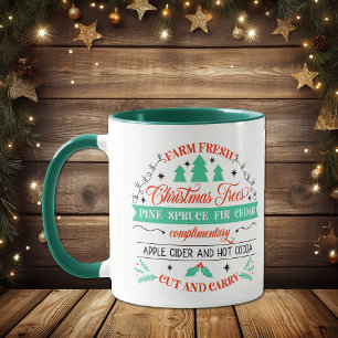 Retro Fresh Clip Julgranar Annons Mugg
