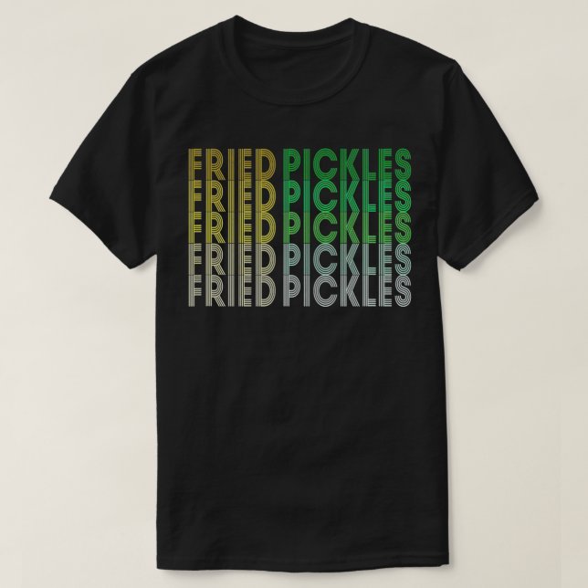 Retro Fried Dill Pickles Älskare Comfort Food Roli T Shirt (Design framsida)