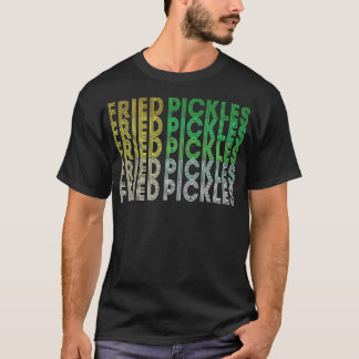 Retro Fried Dill Pickles Älskare Comfort Food Roli T Shirt
