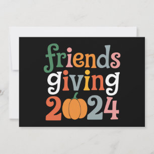 Retro Friends Ge 2024 Thanksgiving Fall Inbjudningar