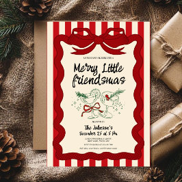 Retro Friendsmas-fest Inbjudningar