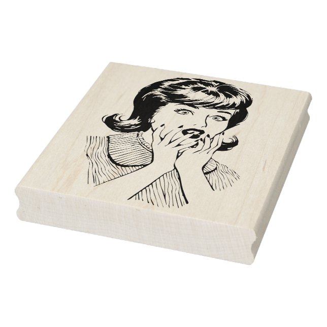 Retro Fright Dam Rubber Art Frimärke Stämpel (Stämpel)