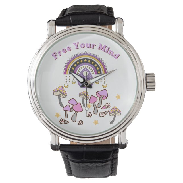 Retro Frigör Ditt Sinne Armbandsur (Framsida)