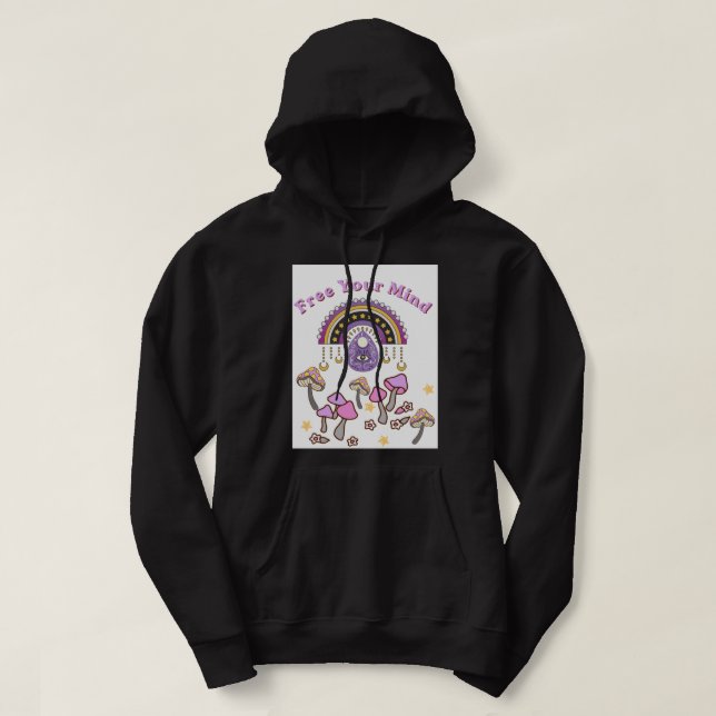 Retro Frigör Ditt Sinne Hoodie (Design framsida)