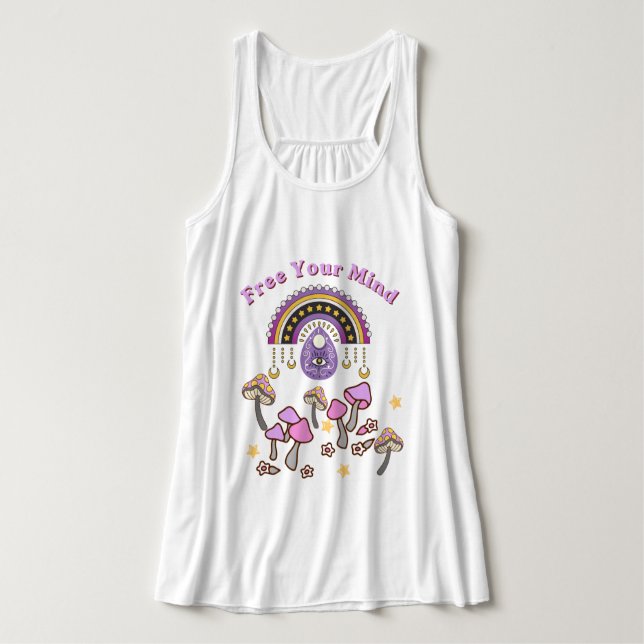 Retro Frigör Ditt Sinne Linne Med Racerback (Design framsida)