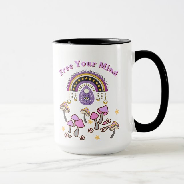 Retro Frigör Ditt Sinne Mugg (Höger)