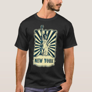 Retro Frihetsgudinnan New York City America T Shirt