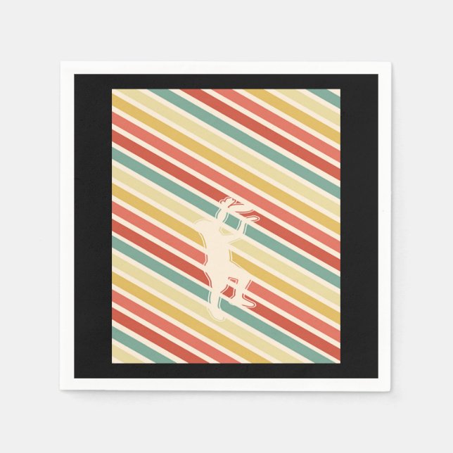 Retro Frisbee Disc Pappersservett (Framsidan)