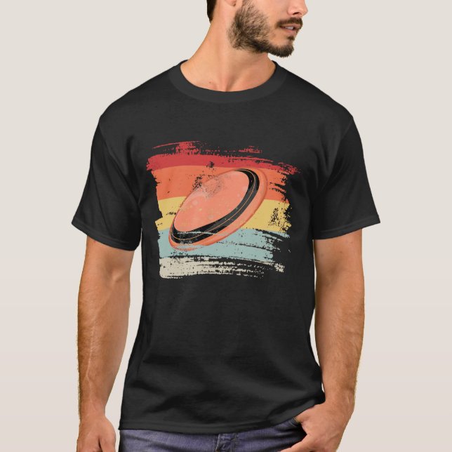 Retro Frisbee Disk Golf 3 T Shirt (Framsida)