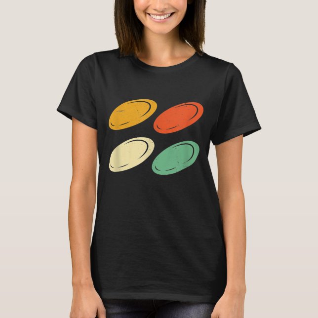 Retro Frisbee Disk Golf Disks Coola Frolf Frolfing T Shirt (Framsida)
