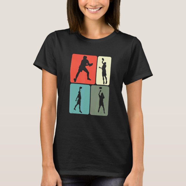 Retro Frisbee Ultimate Frisbee Player-disksport T Shirt (Framsida)