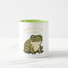 Retro Frog Bare Minimum Color Inside Mug Mugg