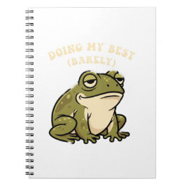 Retro Frog Bare Minimum Lined Notebook Anteckningsbok